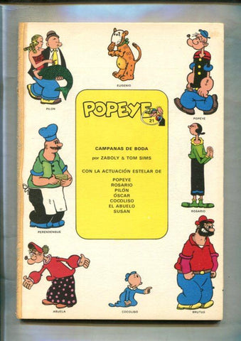 Popeye de Burulan edicion 1971 numero 21 (no conserva la cubierta)