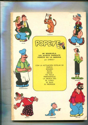 Popeye de Burulan edicion 1971 numero 13 (no conserva la cubierta)