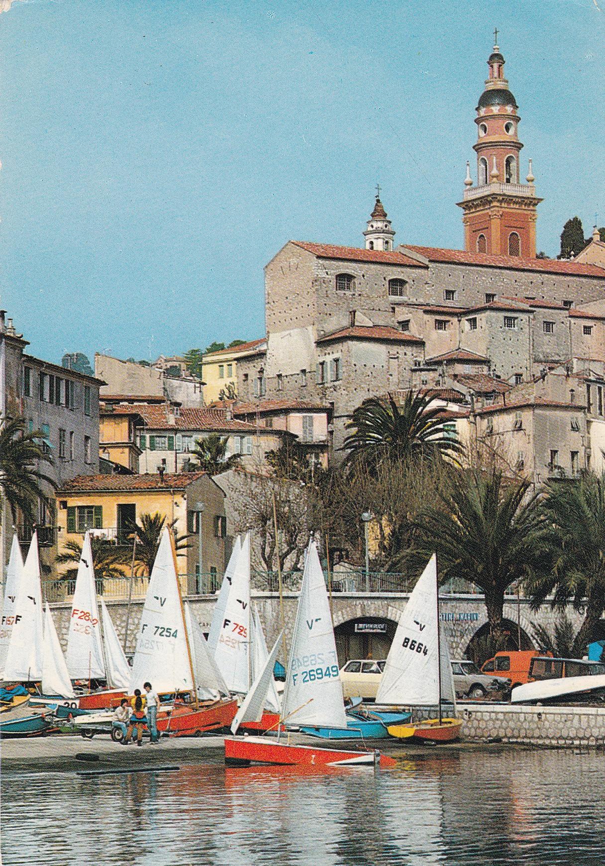 POSTAL 19128: Menton Ecole de voile