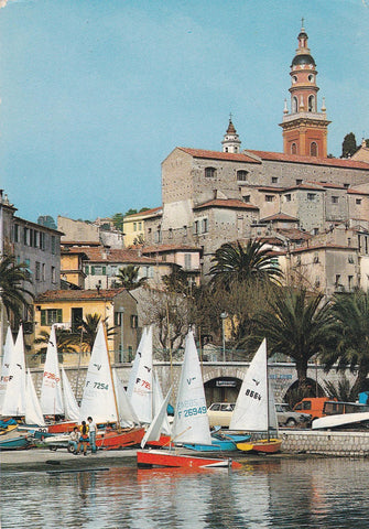 POSTAL 19128: Menton Ecole de voile