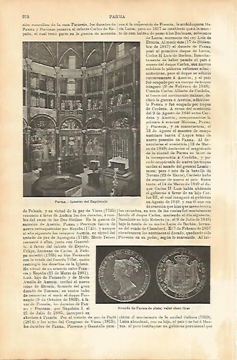 LAMINA ESPASA 2297:  Baptisterio de  Parma Italia