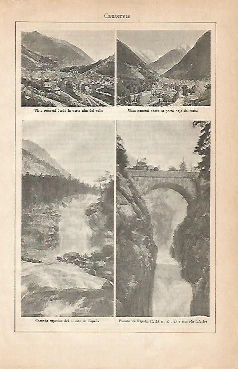 LAMINA ESPASA 2975: Vistas de Cauterets Francia