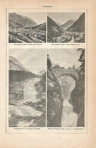 LAMINA ESPASA 2975: Vistas de Cauterets Francia