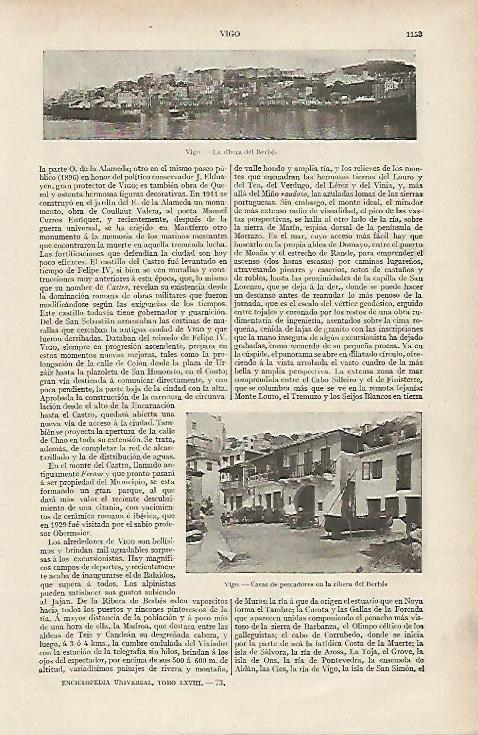 LAMINA DE ESPASA 262: Vistas de Vigo