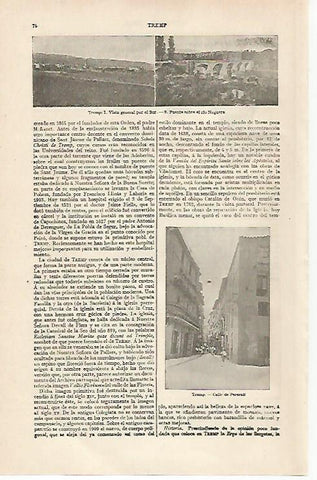 LAMINA ESPASA 20357: Vistas de Tremp Lleida