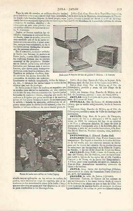LAMINA ESPASA 20998: Jaula para pichon