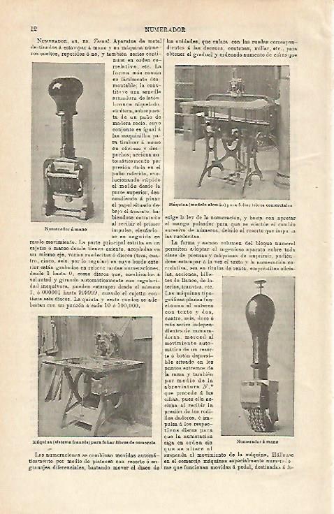 LAMINA ESPASA 21194: Numerador