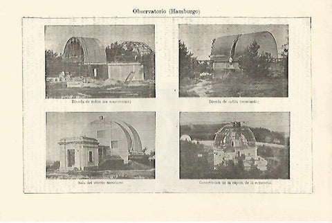 LAMINA ESPASA 21253: Bovedas del Observatorio de Hamburgo