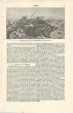 LAMINA ESPASA 21452: Fuerte acorazado del monte Verena asaltado por los austrohungaros