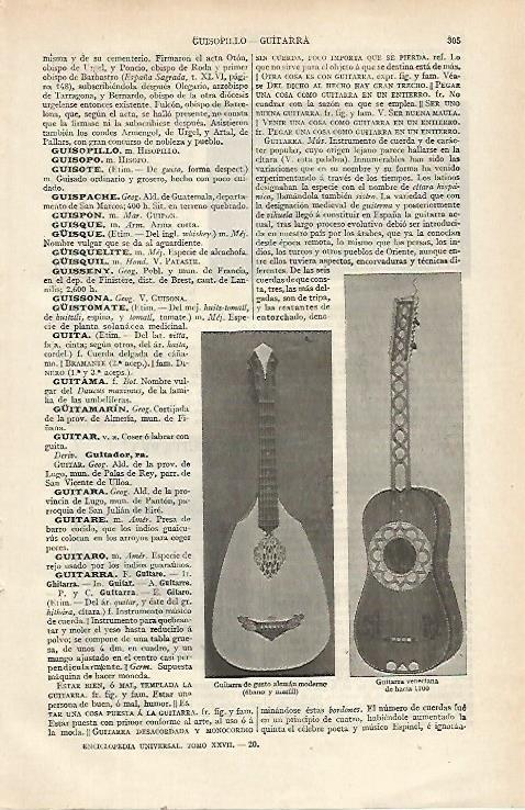LAMINA ESPASA 21506: Guitarra alemana y veneciana