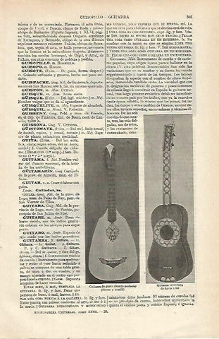 LAMINA ESPASA 21506: Guitarra alemana y veneciana