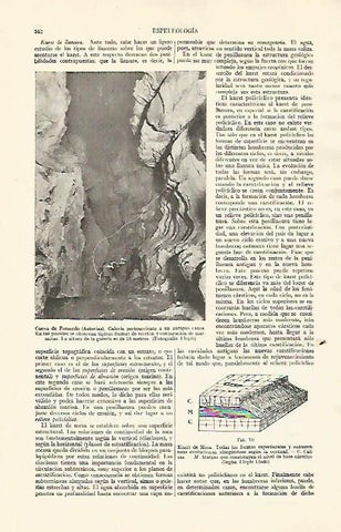 LAMINA ESPASA 21966: Cueva de Fresnedo en Asturias