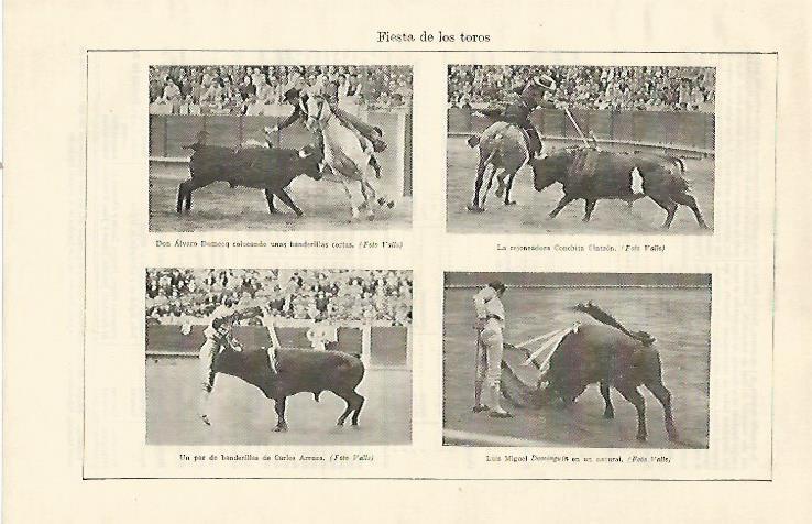 LAMINA ESPASA 21987: Alvaro Domecq Conchita Cintron Carlos Arruza y Dominguin