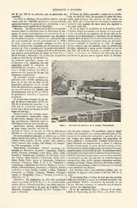 LAMINA ESPASA 22107: Facultad de Medicina de la Ciudad Universitaria de Mexico