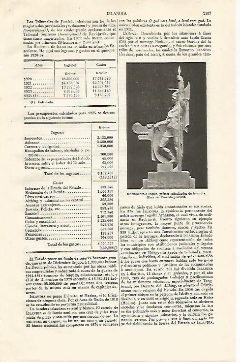 LAMINA ESPASA 20877: Monumento a Ingolf