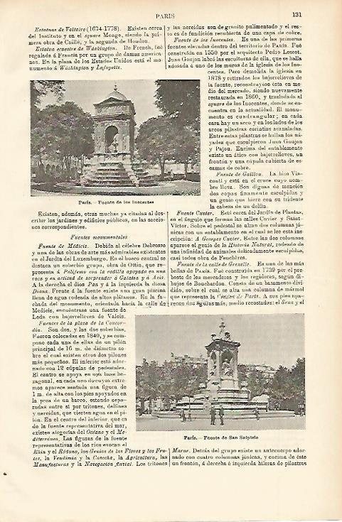 LAMINA ESPASA 2282: Fuente de los Inocentes. Paris