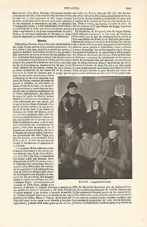 LAMINA ESPASA 2534: Familia de agricultores de Finlandia