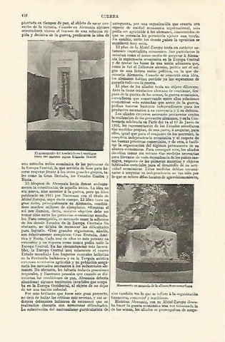 LAMINA ESPASA 21476: Monumento del Armisticio en Compiegne