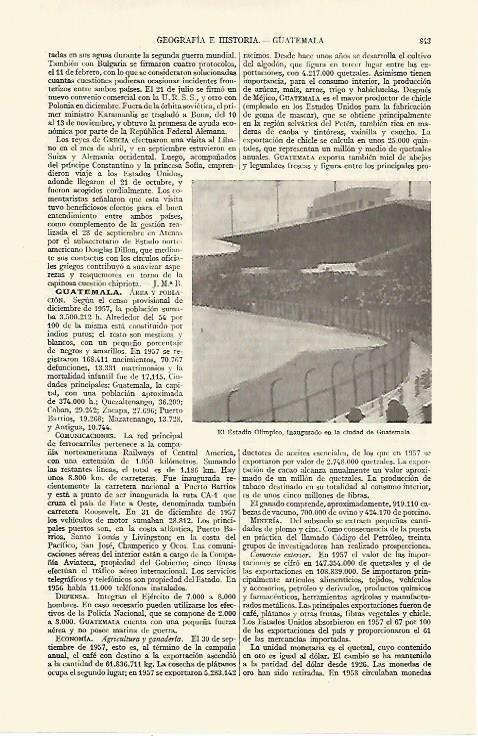 LAMINA ESPASA 21755: El Estadio Olimpico de Guatemala