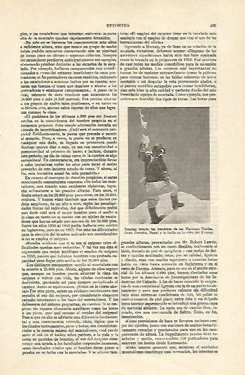 LAMINA ESPASA 22141: Tensing en la cima del Everest
