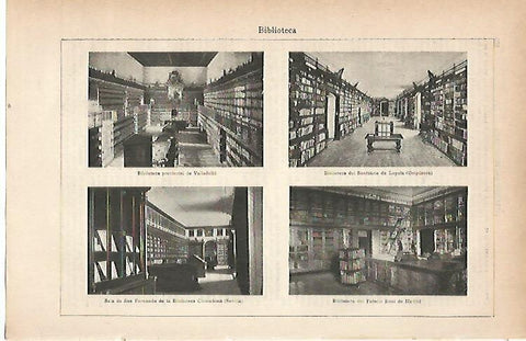 LAMINA ESPASA 22231: Biblioteca de Valladolid Loyola Sevilla y del Palacio Real de Madrid