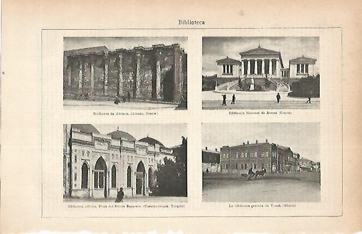 LAMINA ESPASA 22234: Biblioteca de Adriano en Atenas Biblioteca Nacional de Atenas y de Estambul