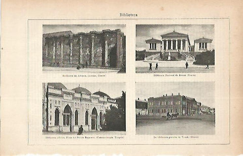 LAMINA ESPASA 22234: Biblioteca de Adriano en Atenas Biblioteca Nacional de Atenas y de Estambul