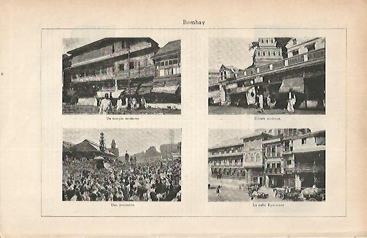 LAMINA ESPASA 22376: Vistas de Bombay India