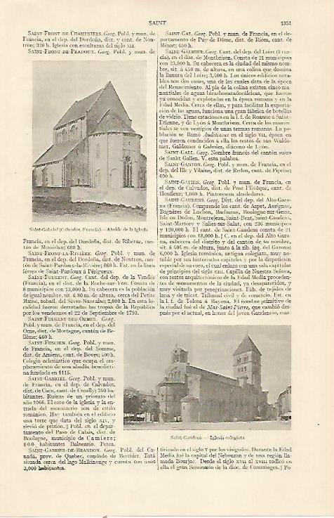 LAMINA ESPASA 22959: Iglesia de Saint Gabriel Francia
