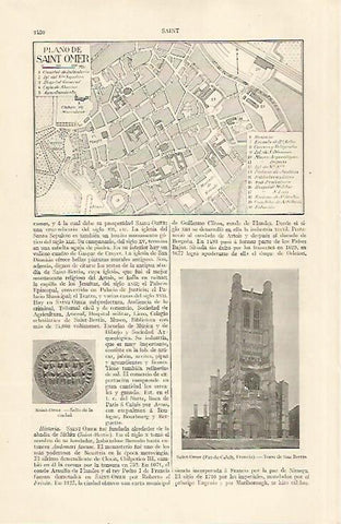 LAMINA ESPASA 22988: Plano de Saint Omer
