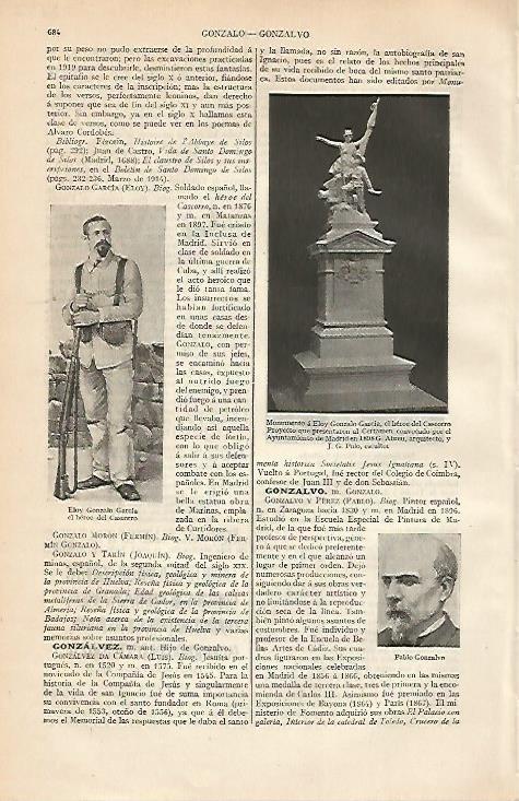 LAMINA ESPASA 2132: Retrato de Eloy Gonzalo Garcia el heroe de Cascorro