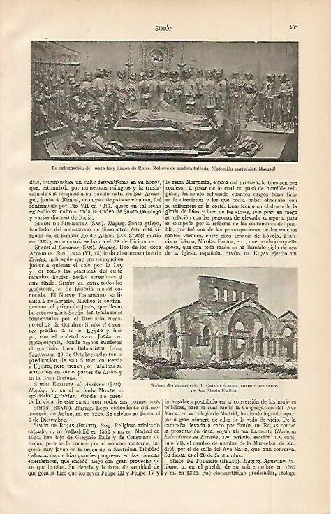 LAMINA ESPASA 2600: La exhumacion del fray Simon de Rojas
