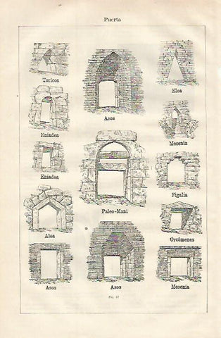 LAMINA ESPASA 23089: Tipos de puerta en epocas historicas
