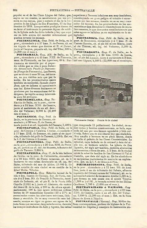 LAMINA ESPASA 23229: Puerta de la ciudad de Pietrasanta en Italia