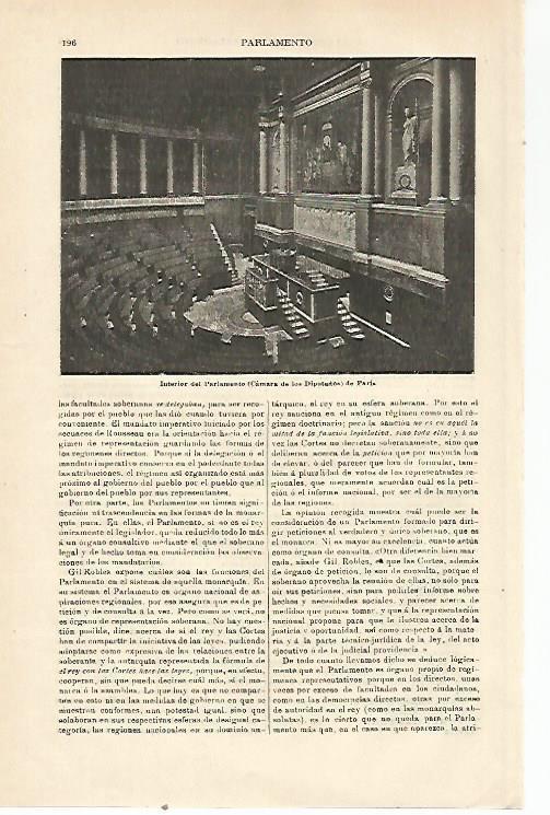 LAMINA ESPASA 23357: Interior del Parlamento de Paris
