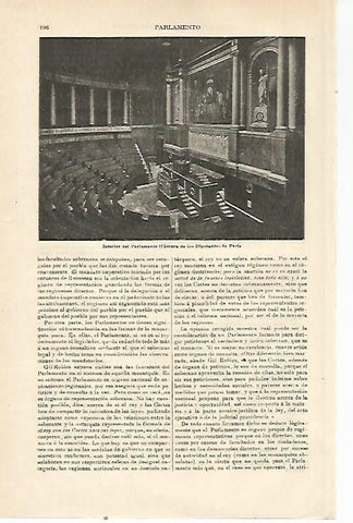 LAMINA ESPASA 23357: Interior del Parlamento de Paris