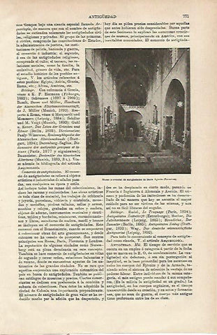 LAMINA ESPASA 23821: Museo de Santa Agueda en Barcelona