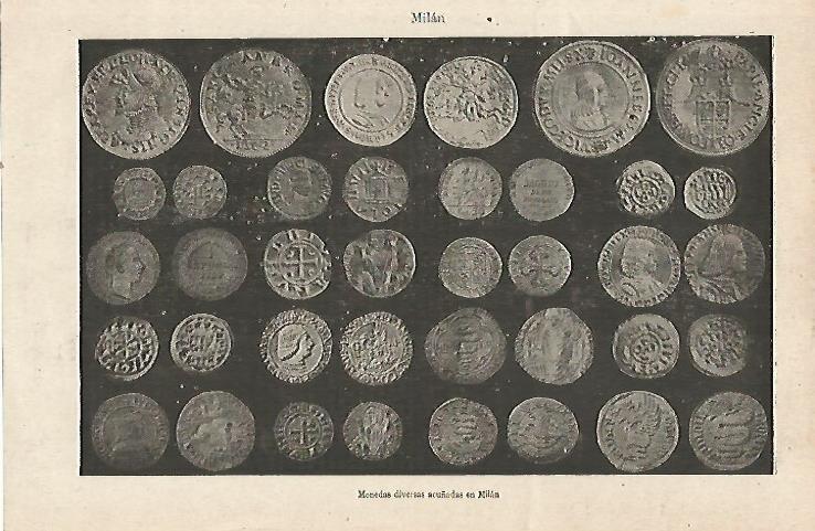 LAMINA ESPASA 23980: Monedas de Milan