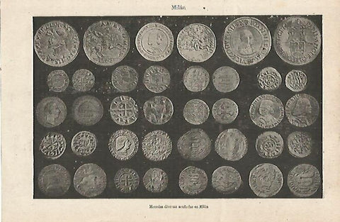 LAMINA ESPASA 23980: Monedas de Milan