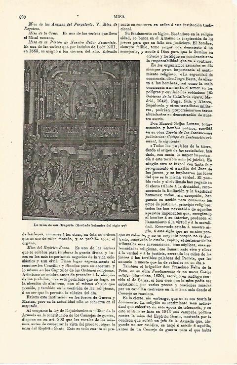 LAMINA ESPASA 24089: La misa de San Gregorio
