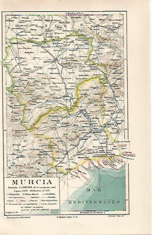 LAMINA ESPASA 24535: Mapa de Murcia