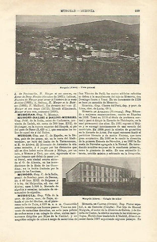 LAMINA ESPASA 24551: Vista de Murguia en Alava