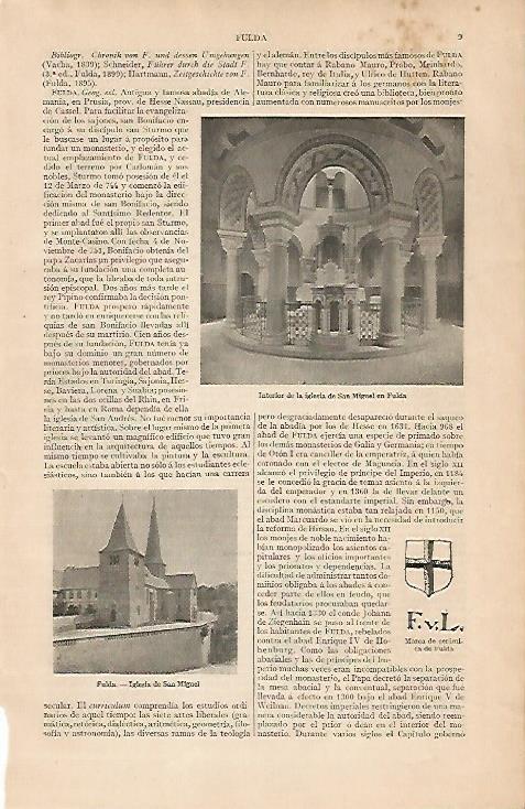 LAMINA ESPASA 24723: Iglesia de San Miguel en Fulda