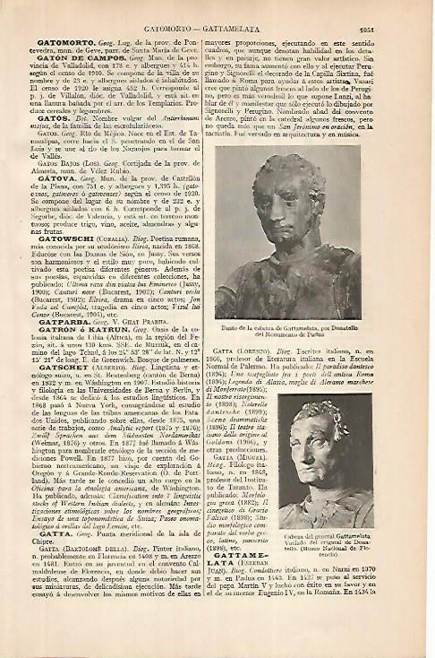 LAMINA ESPASA 24903: Busto de la estatua de Gattamelata