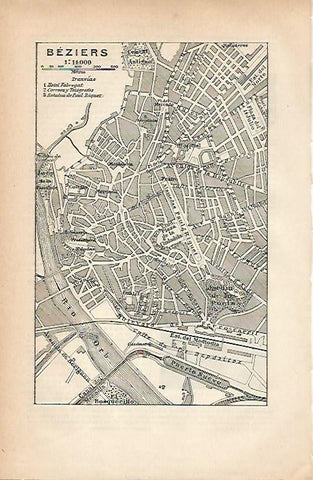 LAMINA ESPASA 25227: Plano de Beziers Francia