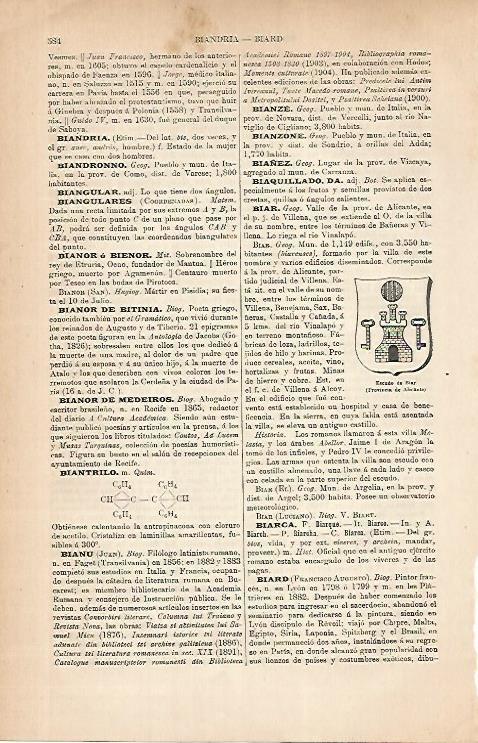 LAMINA ESPASA 25232: Escudo de Biar Alicante