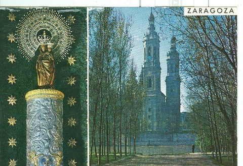 Postal 6476 : Virgen del Pilar y Basilica, Zaragoza