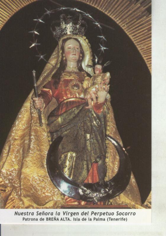 Postal 011664: Virgen Ntra Sra del Perpetuo Socorro, patrona de Breña Alta, La Palma,Tenerife