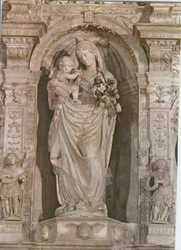 Postal 012896: Virgen Maria del Retablo de Damian Forment en el Monasterio de Poblet