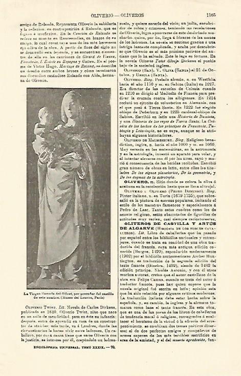 LAMINA ESPASA 21375: La Virgen del Olivet